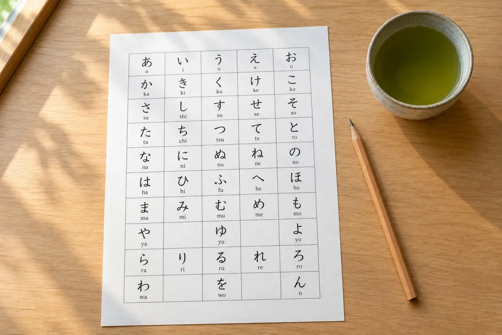 How to Learn Hiragana by Column