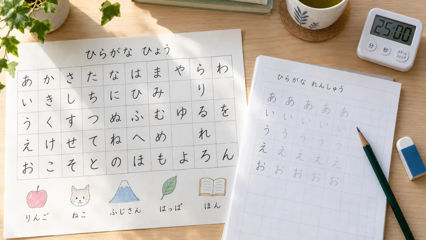 Learn Hiragana Fast: A Two-Day Schedule for 46 Characters