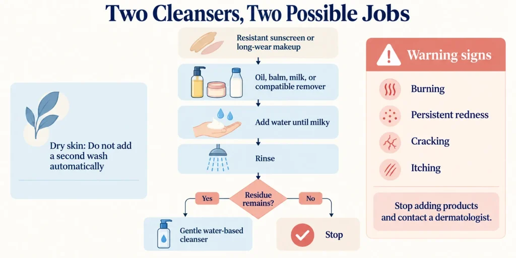 Two cleansers, two possible jobs