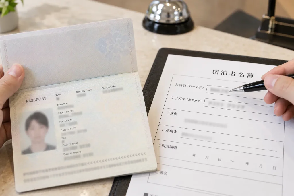 Roman-letter passport name beside a separate katakana reading field.