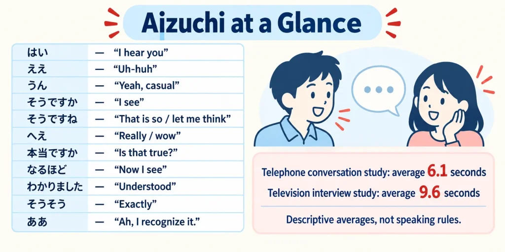 Aizuchi at a Glance
