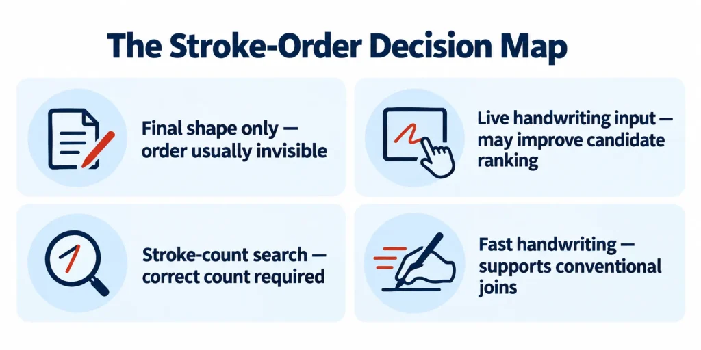 THE STROKE-ORDER DECISION MAP
