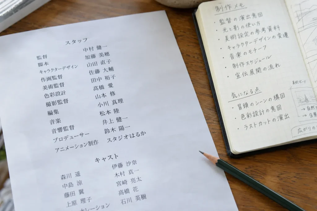 Credits from several Ghibli productions highlighting different directors and production roles.