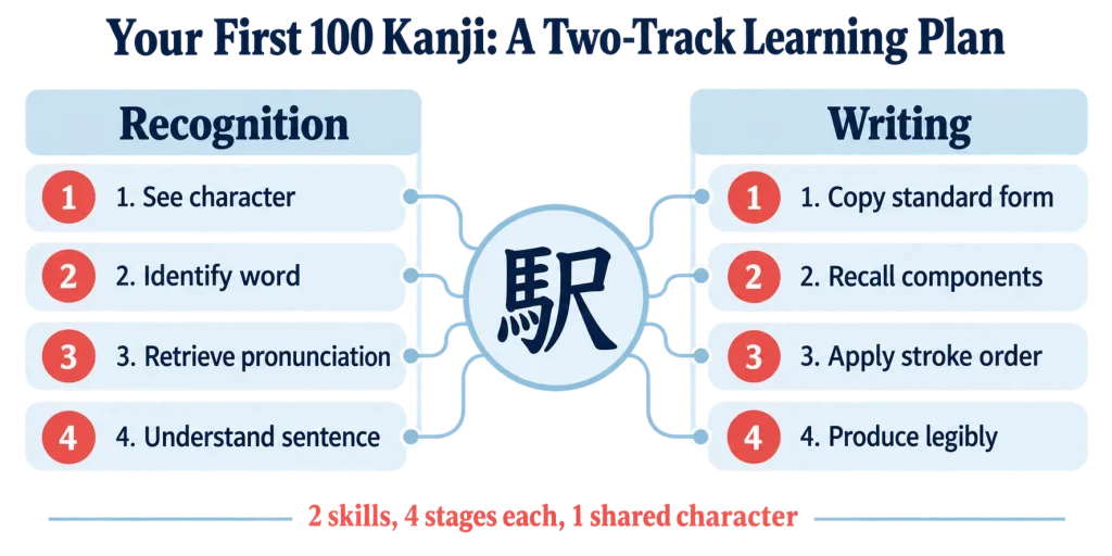 Your First 100 Kanji: A Two-Track Learning Plan