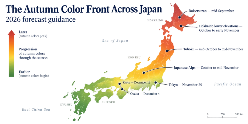 The Autumn Color Front Across Japan
