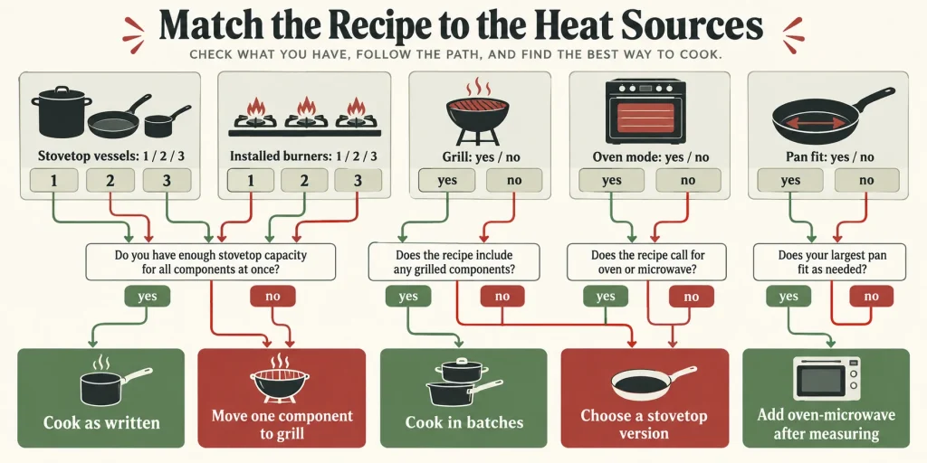 Match the Recipe to the Heat Sources